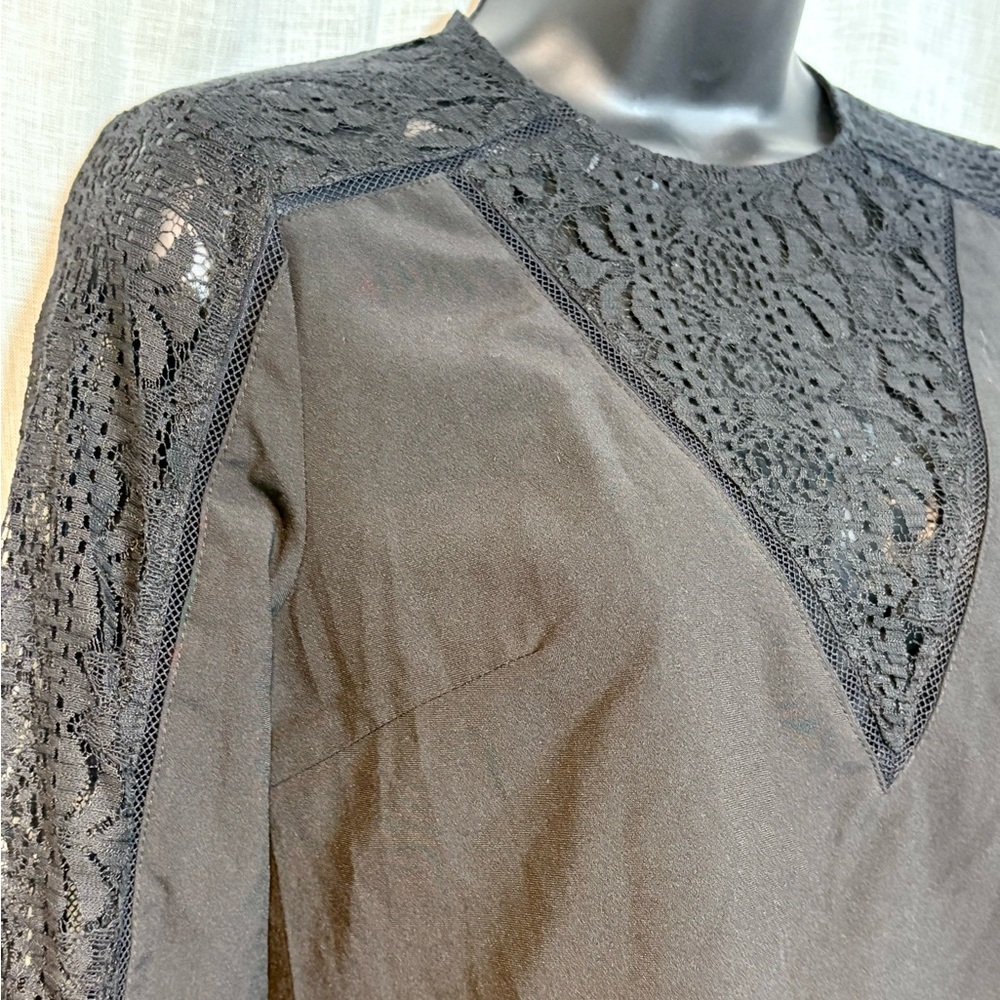 💥3/$30💥Wink Black Lace Sleeve Detail Boho Peasant Blouse